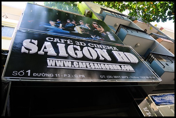 Phòng chiếu Cà phê 3D Cinema Saigon HD